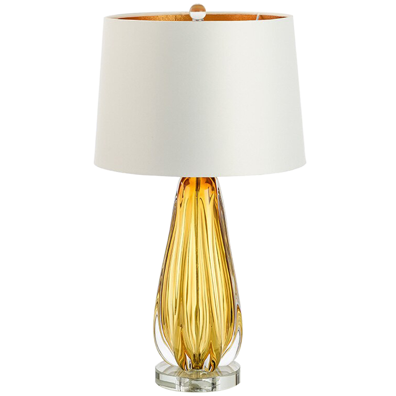 Настольная лампа TABLE LAMP Flato Белый Коричневый Янтарный в Челябинске | Loft Concept 