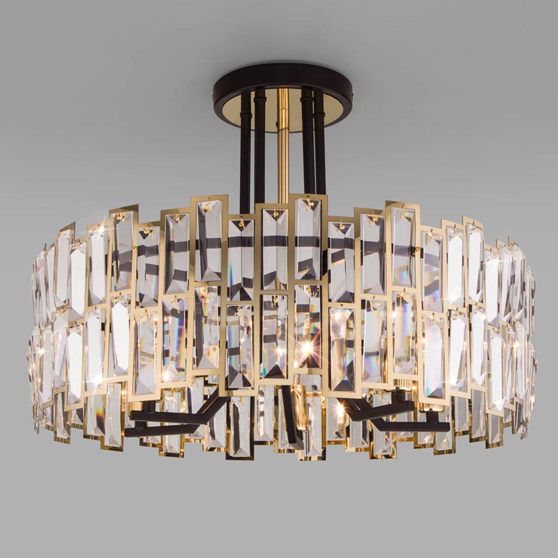 Потолочная люстра Darkness Chandelier gold 53 Черный Прозрачный (Transparent) Золотой Потолочная люстра Darkness Chandelier gold 53 Черный Прозрачный (Transparent) Золотой в Челябинске | Loft Concept