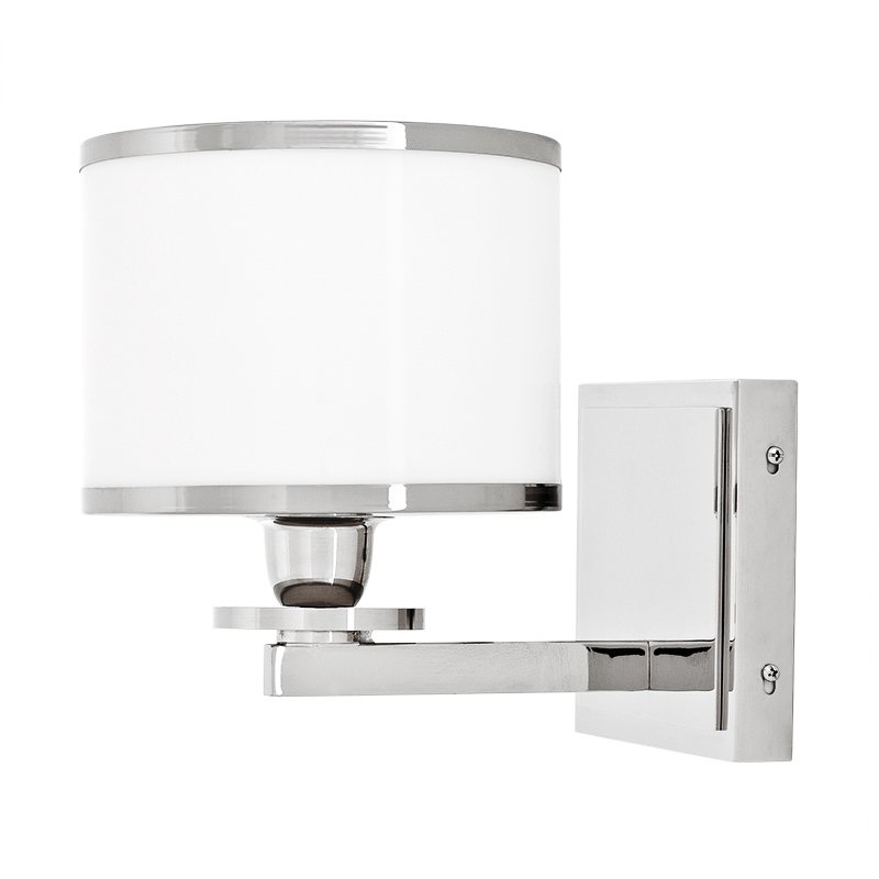 Бра Eichholtz Wall Lamp Van Cleeff Никель Белый Бра Eichholtz Wall Lamp Van Cleeff Никель Белый в Челябинске | Loft Concept
