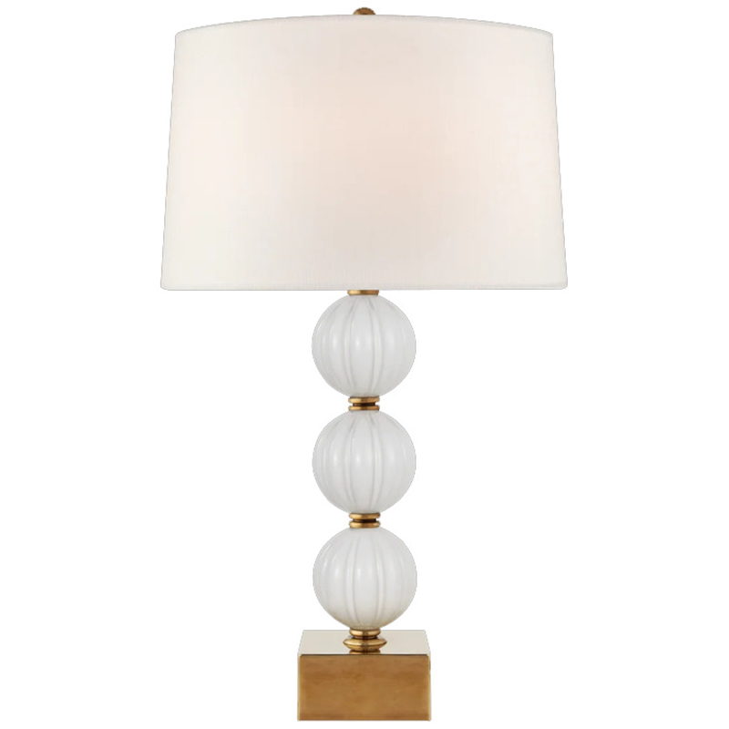 Настольная лампа SAZERAC LARGE TABLE LAMP White Белый Латунь Бежевый Настольная лампа SAZERAC LARGE TABLE LAMP White Белый Латунь Бежевый в Челябинске | Loft Concept