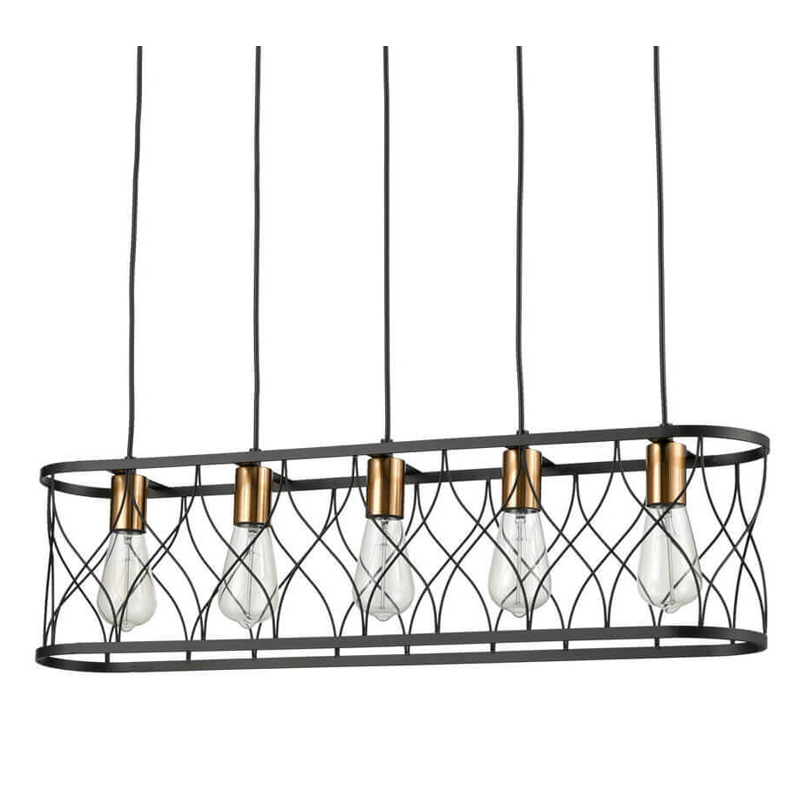 Люстра Loft Oval Base Черный Золотой Люстра Loft Oval Base Черный Золотой в Челябинске | Loft Concept