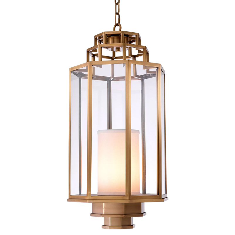 Подвесной светильник Eichholtz Lantern Monticello M Прозрачное Стекло Латунь Белый Подвесной светильник Eichholtz Lantern Monticello M Прозрачное Стекло Латунь Белый в Челябинске | Loft Concept