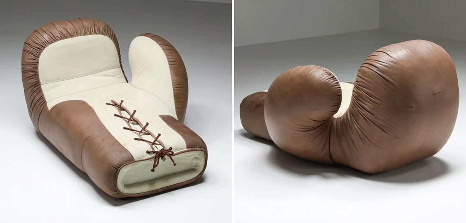 Кушетка Дизайнерская в форме Боксерской Перчатки Vintage De Sede boxing glove sectional sofa II - фото №1