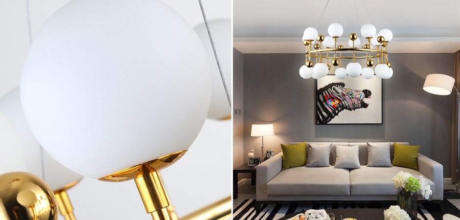 Люстра Milk Bubble Ring Chandelier Люстра Milk Bubble Ring Chandelier - Loft-Concept в Челябинске