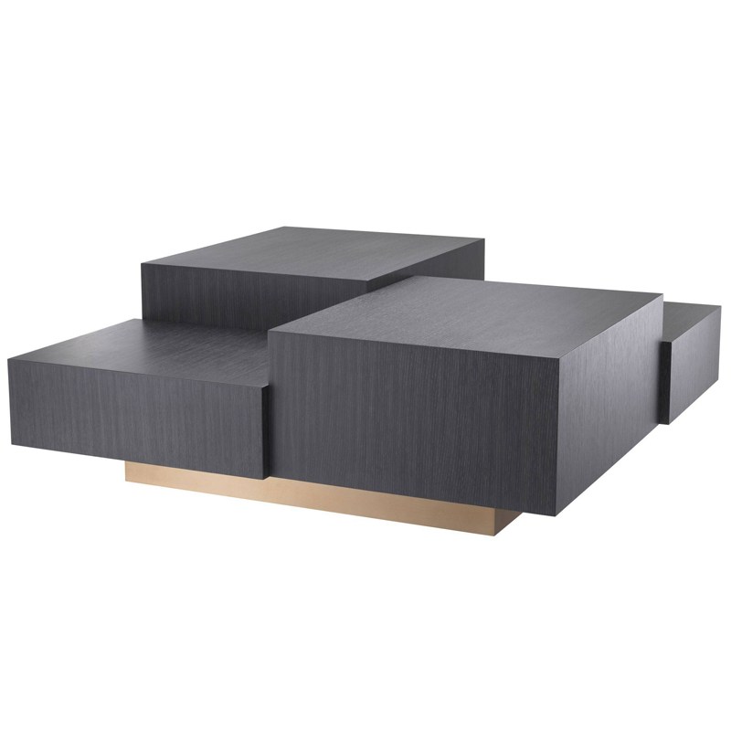 Кофейный стол Eichholtz Coffee Table Nerone Дерево Темно-Серый Матовая латунь Кофейный стол Eichholtz Coffee Table Nerone Дерево Темно-Серый Матовая латунь в Челябинске | Loft Concept