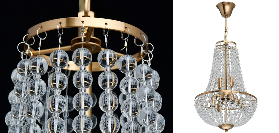 Люстра Virginia Clear Beads Chandelier Gold Люстра Virginia Clear Beads Chandelier Gold - Loft-Concept в Челябинске