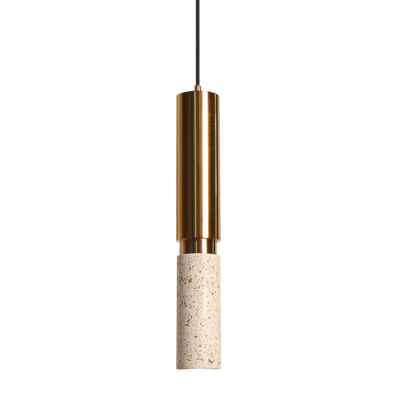 Светильник с цилиндрический плафоном Cylindrical Pendant Lamp Marble Латунь Белый Бежевый Черный Мрамор Nero Зеленый Светильник с цилиндрический плафоном Cylindrical Pendant Lamp Marble Латунь Белый Бежевый Черный Мрамор Nero Зеленый в Челябинске | Loft Concept