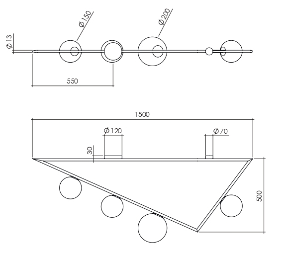 Потолочный светильник Atelier Areti Girlande Ceiling Triangle в Челябинске