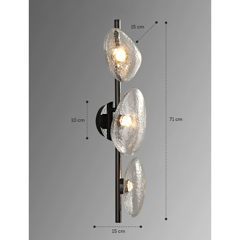 Бра LINDIS FROST LONG WALL 3 лампы Прозрачное стекло в Челябинске