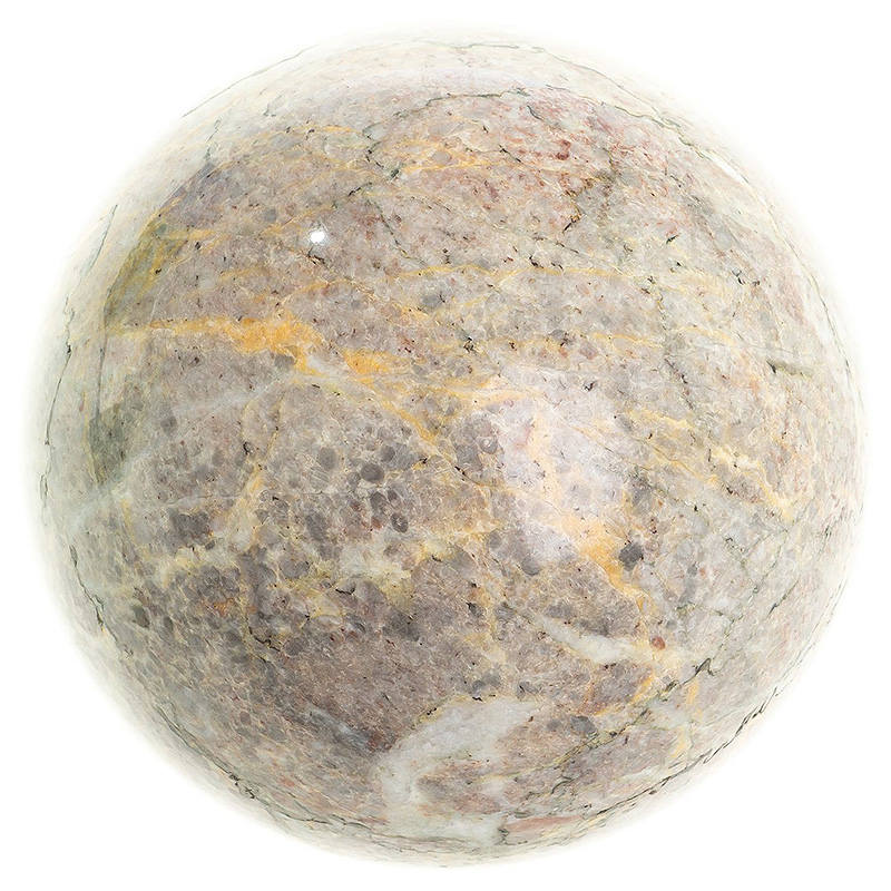 Шар декоративный из натурального камня Креноид Natural Stone Spheres Бежево-серый Желтый Белый Шар декоративный из натурального камня Креноид Natural Stone Spheres Бежево-серый Желтый Белый в Челябинске | Loft Concept