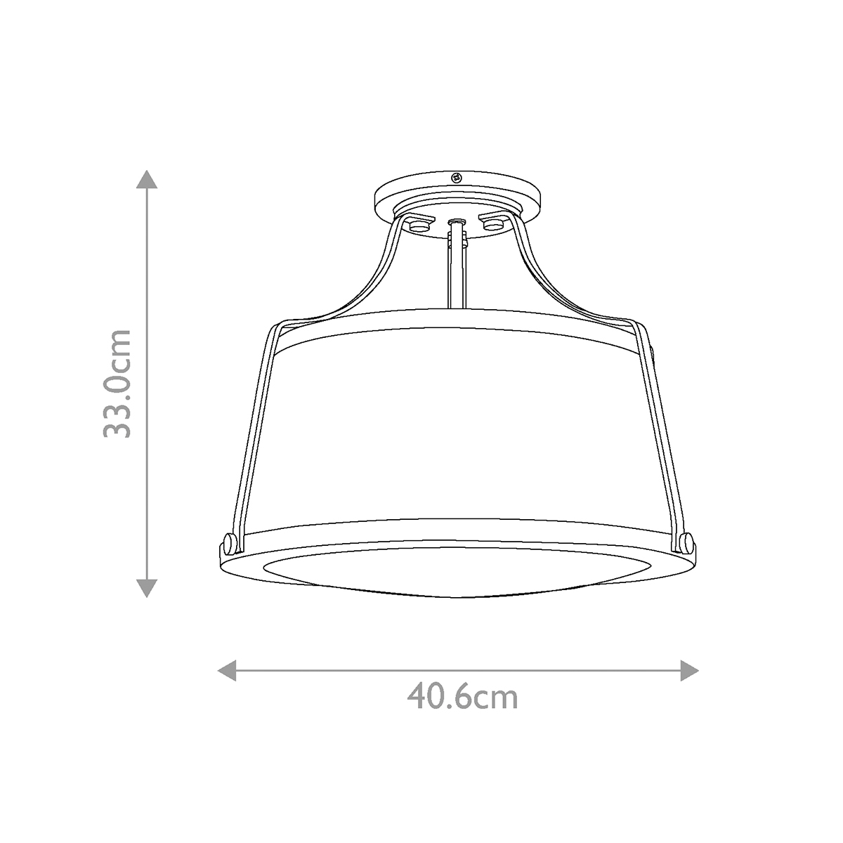 Потолочный светильник со светлым текстильным абажуром Hinkley в Челябинске