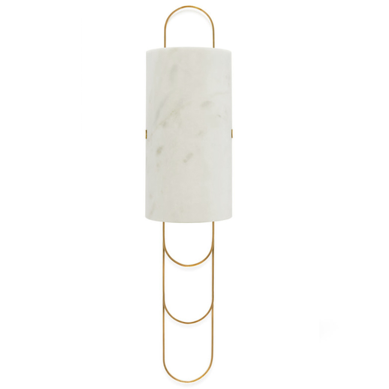Бра Niagara WALL LAMP Ginger and Jagger White Латунь Белый Мрамор Bianco Бра Niagara WALL LAMP Ginger and Jagger White Латунь Белый Мрамор Bianco в Челябинске | Loft Concept