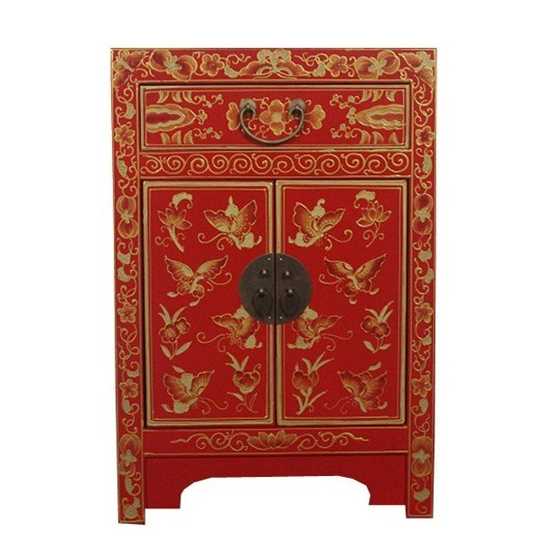 Тумба Chinese Painting Butterflies Red Красный Золотой Тумба Chinese Painting Butterflies Red Красный Золотой в Челябинске | Loft Concept