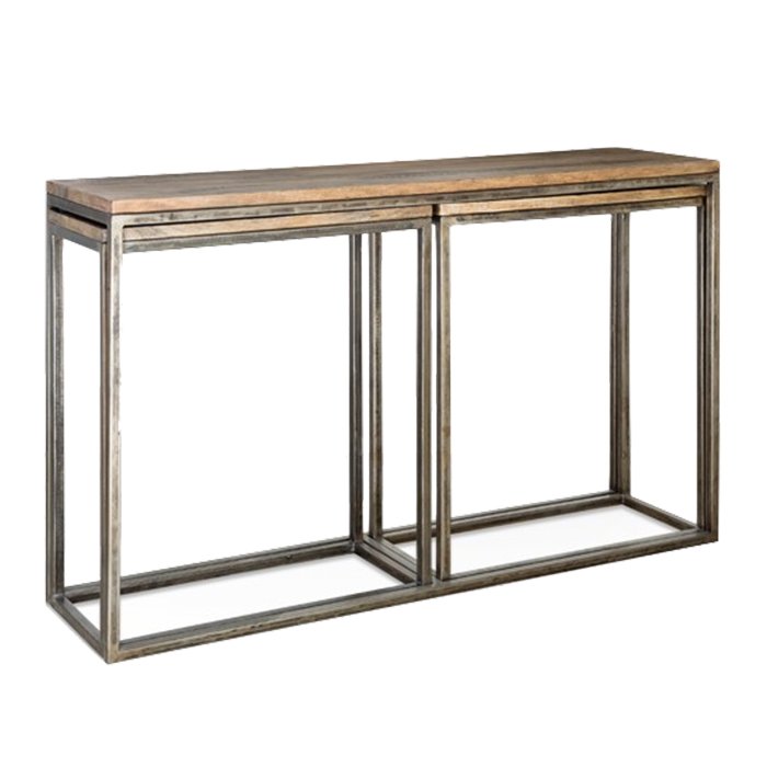 Консоль Industrial Metal Rust Triple Console Table  в Челябинске | Loft Concept 