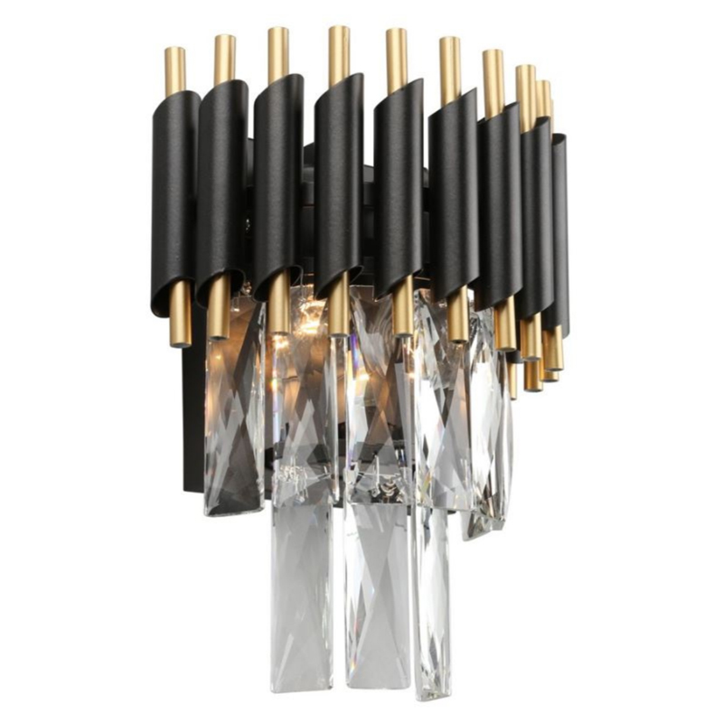 Бра Black Chandelier Crystal Черный Прозрачное Стекло Золотой в Челябинске | Loft Concept 