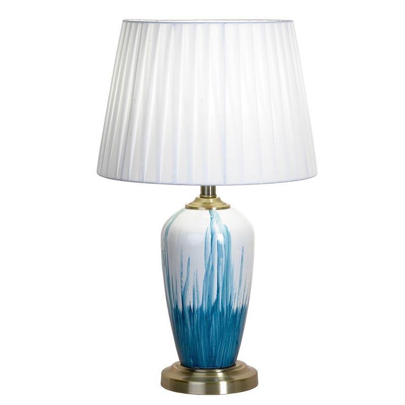 Настольная лампа Adali Table Lamp Белый Светло-синий Настольная лампа Adali Table Lamp Белый Светло-синий в Челябинске | Loft Concept