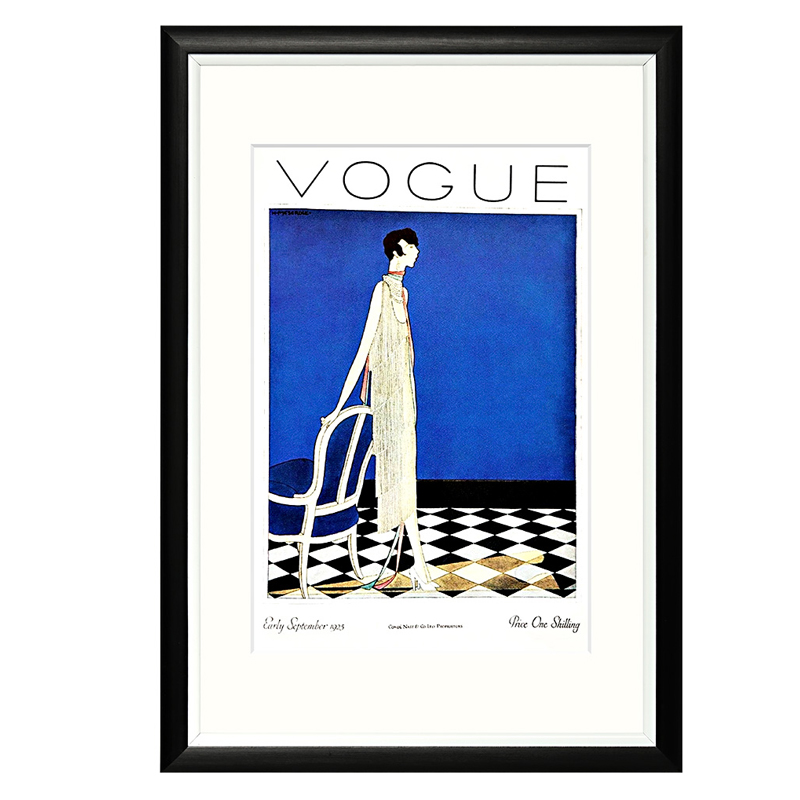 Постер Vogue September 1925 Синий Черный Белый Постер Vogue September 1925 Синий Черный Белый в Челябинске | Loft Concept