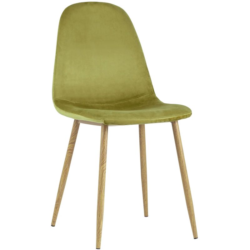 Стул Archie Chair Велюр Фисташковый цвет Деревянные ножки Зеленый Древесина в Челябинске | Loft Concept 