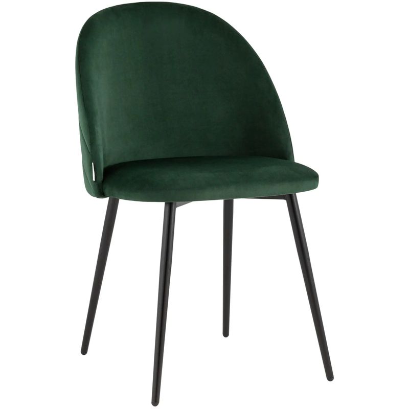 Стул Зеленый Велюр Miruna Leaf Chair Зеленый Черный Стул Зеленый Велюр Miruna Leaf Chair Зеленый Черный в Челябинске | Loft Concept