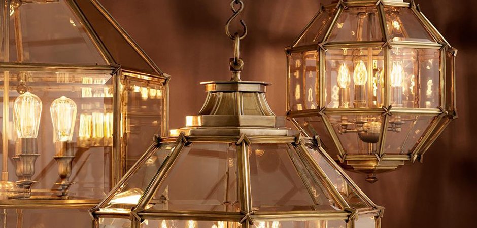 Люстра Lantern Owen Brass M - Loft-Concept в Челябинске