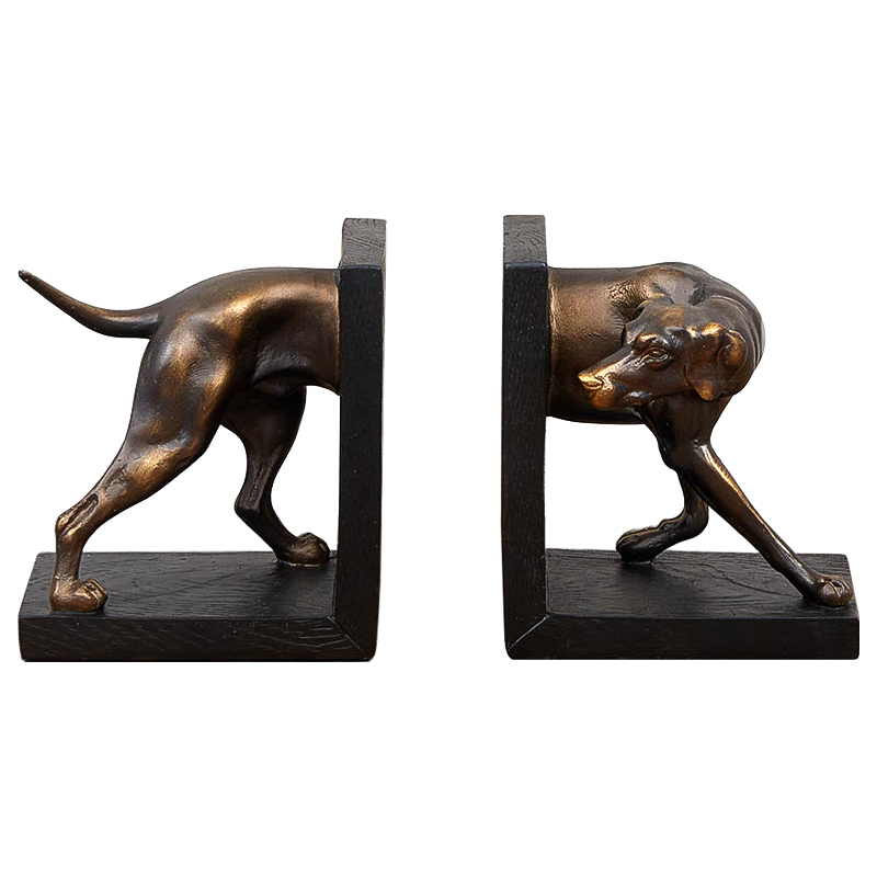 Держатель для книг Dog Book Holder Бронза Черный Держатель для книг Dog Book Holder Бронза Черный в Челябинске | Loft Concept