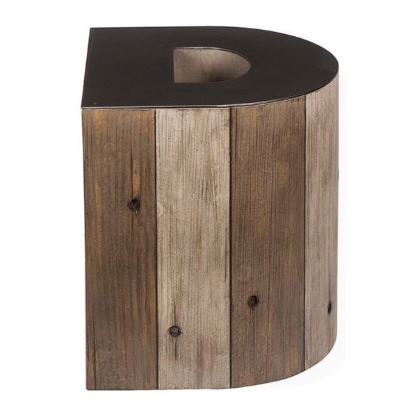 Столик Wooden Alphabet D Side Table Графит Коричневый Столик Wooden Alphabet D Side Table Графит Коричневый в Челябинске | Loft Concept
