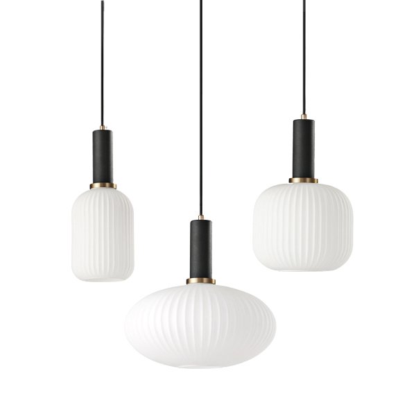 Подвесной светильник Ferm Living chinese lantern Белый Черный Подвесной светильник Ferm Living chinese lantern Белый Черный в Челябинске | Loft Concept
