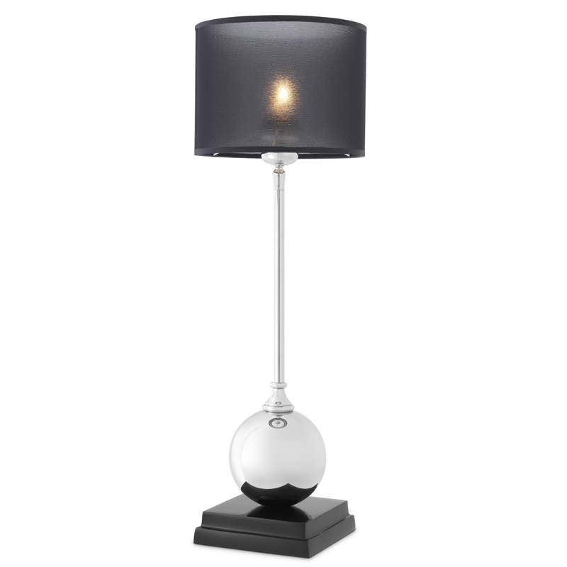 Настольная лампа Eichholtz Table Lamp Carnivale Никель Черный Настольная лампа Eichholtz Table Lamp Carnivale Никель Черный в Челябинске | Loft Concept