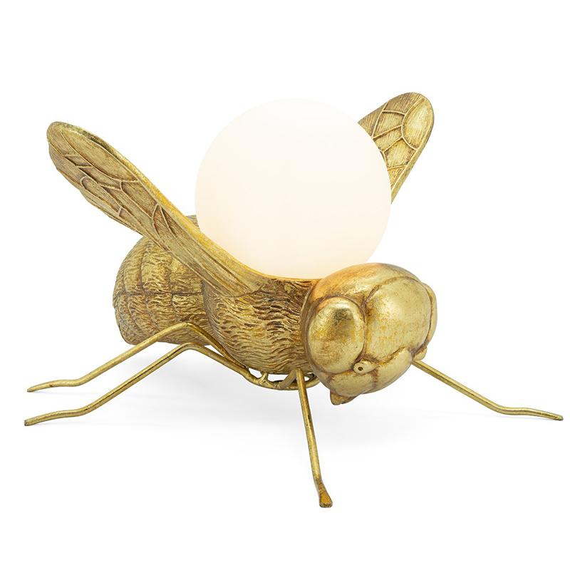 Настольная лампа ABHIKA LAMP BEE Золотой Белое матовое стекло Настольная лампа ABHIKA LAMP BEE Золотой Белое матовое стекло в Челябинске | Loft Concept