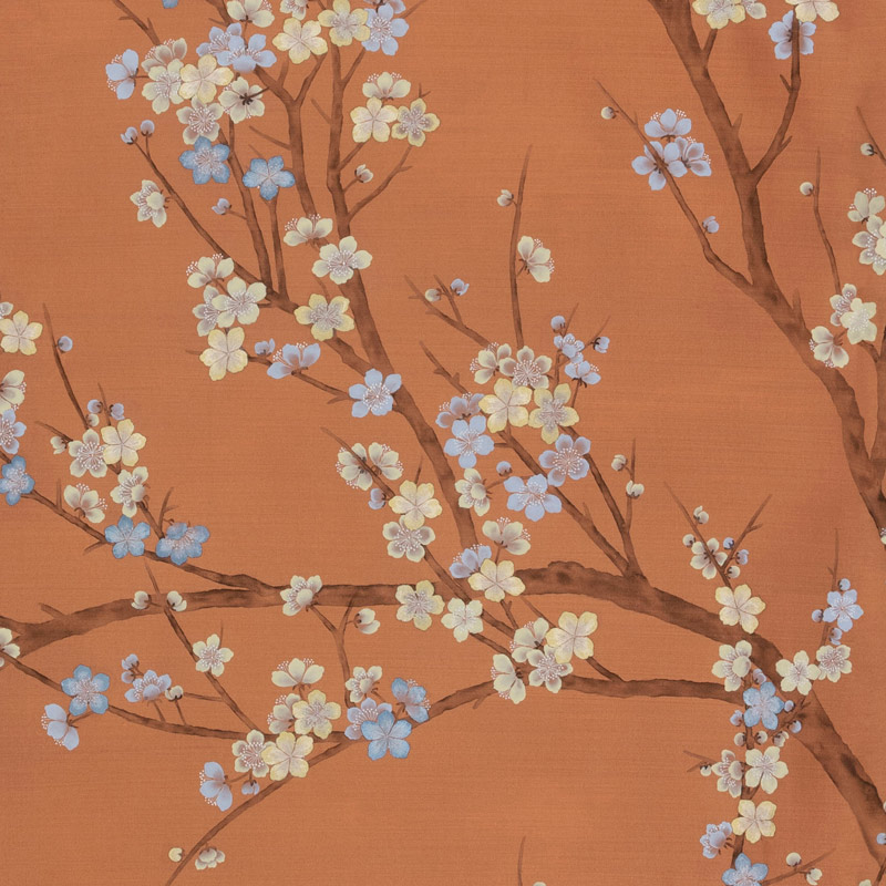 Обои ручная роспись Nara Original colourway on Bronze metallic silk Обои ручная роспись Nara Original colourway on Bronze metallic silk в Челябинске | Loft Concept
