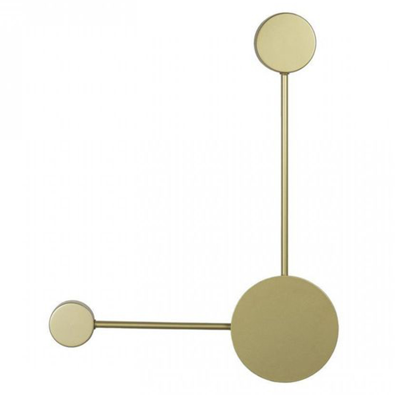 Бра Лофт Vibia Pin Wall Light 2 плафона Золотой матовый цвет матовое золото в Челябинске | Loft Concept 