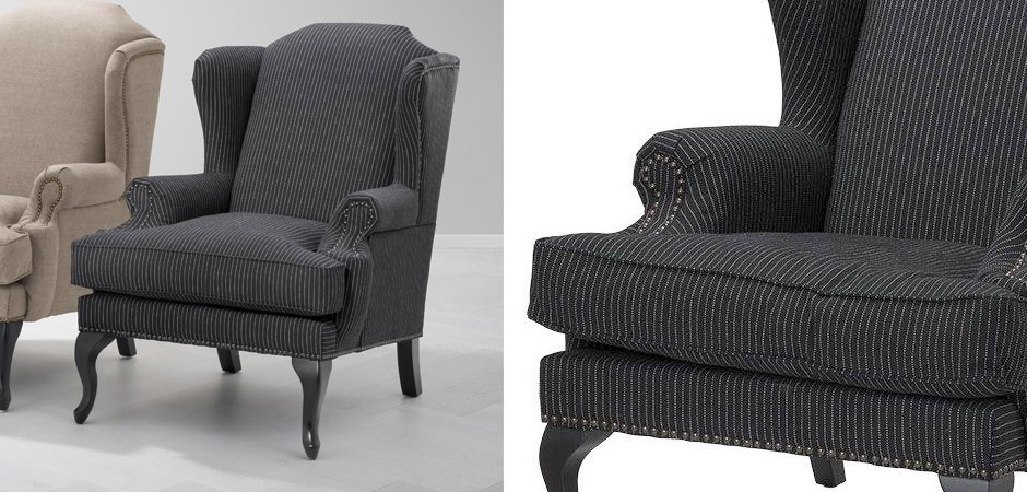 Кресло Eichholtz Chair Frank Sinatra Black & white Кресло Eichholtz Chair Frank Sinatra Black & white - Loft-Concept в Челябинске
