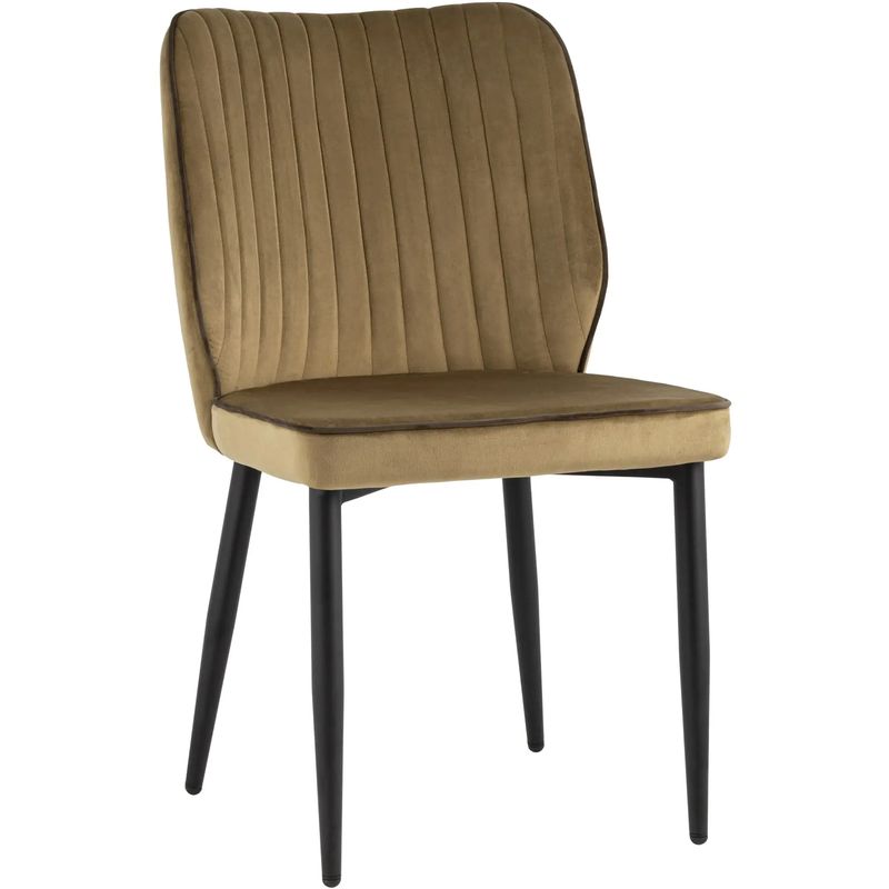 Стул Lawrence Chair Велюр Карамель Коричневый кант Карамель Коричневый Черный Стул Lawrence Chair Велюр Карамель Коричневый кант Карамель Коричневый Черный в Челябинске | Loft Concept