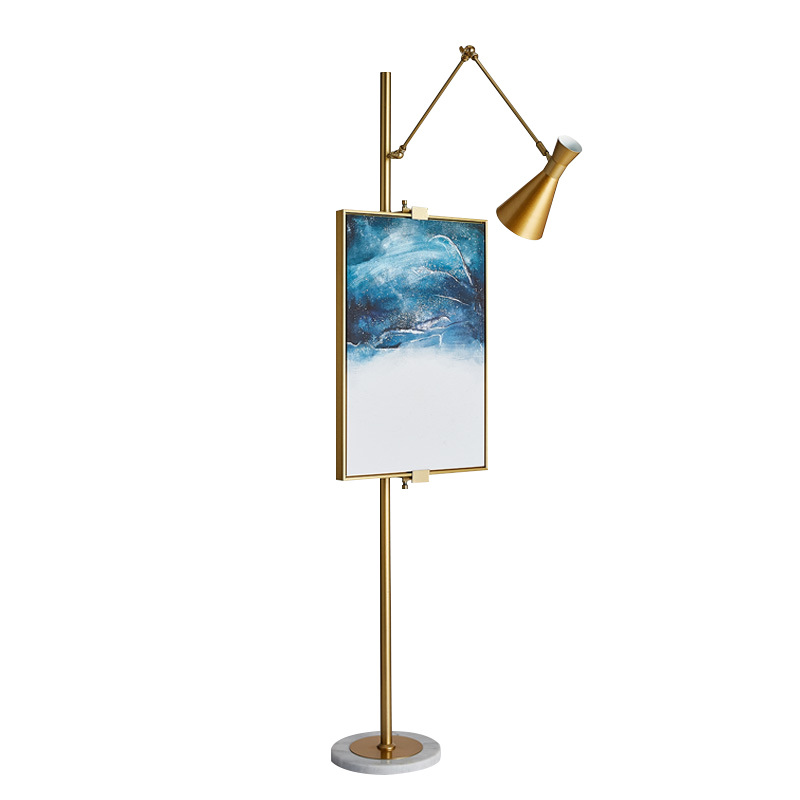 Торшер Researcher Floor Lamp Глянцевое золото Белый Торшер Researcher Floor Lamp Глянцевое золото Белый в Челябинске | Loft Concept