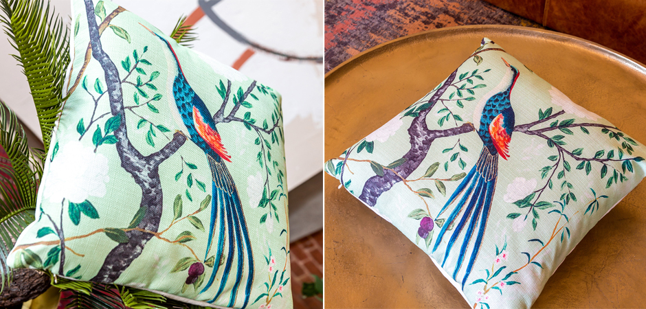 Декоративная подушка Beige and Green Chinoiserie 5 - Loft-Concept в Челябинске