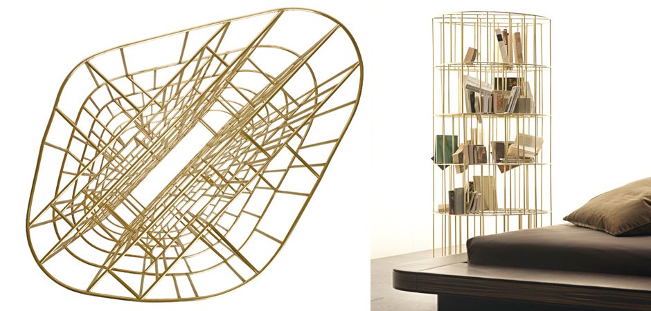 Стеллаж CECCOTTI Bibliotheque Golden Сage - фото №1