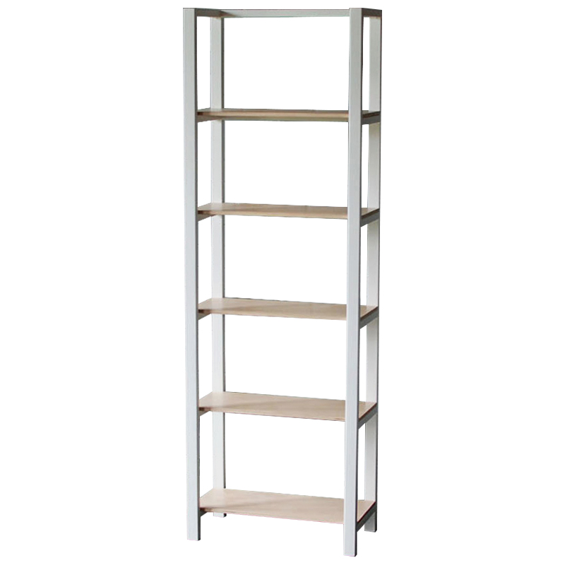 Стеллаж Reagan Industrial Metal Rust Rack Белый Древесина Стеллаж Reagan Industrial Metal Rust Rack Белый Древесина в Челябинске | Loft Concept