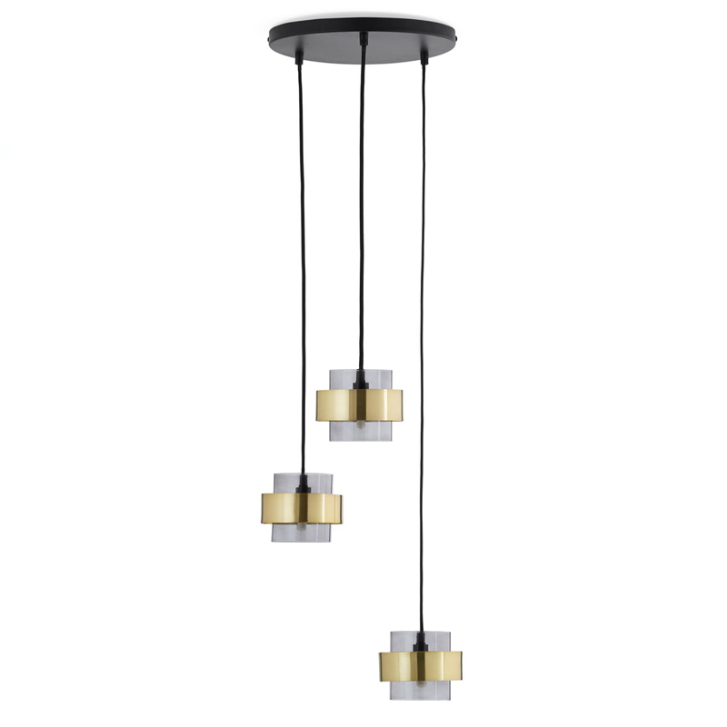 Люстра Truvor Chandelier Стекло Смок Латунь Люстра Truvor Chandelier Стекло Смок Латунь в Челябинске | Loft Concept