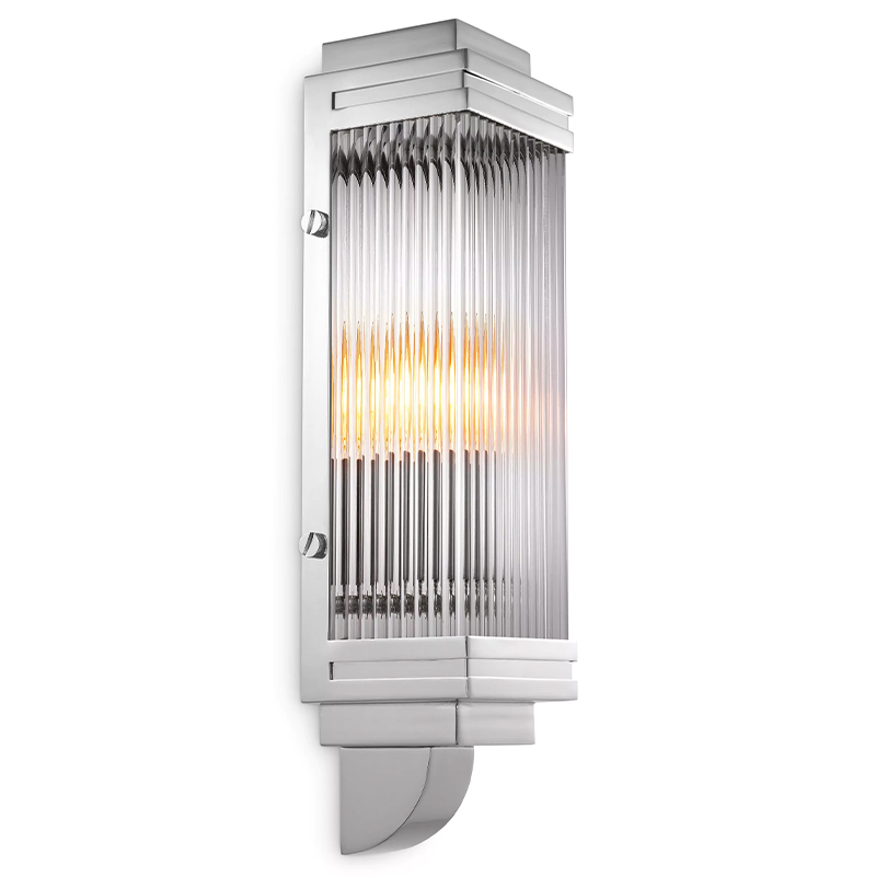 Бра Eichholtz Wall Lamp Bassett Nickel Прозрачное Стекло Никель Бра Eichholtz Wall Lamp Bassett Nickel Прозрачное Стекло Никель в Челябинске | Loft Concept