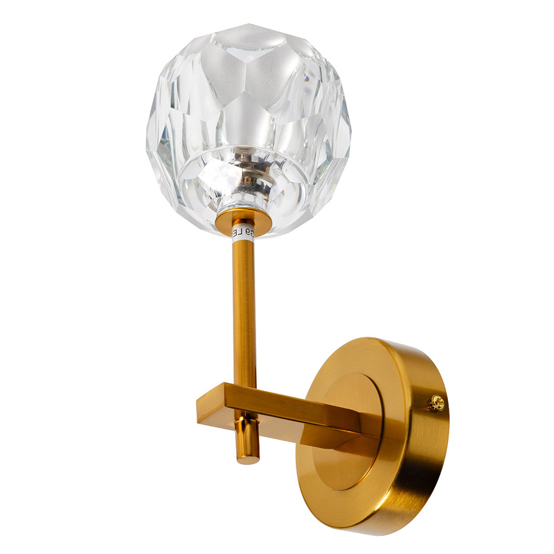 Бра RH Boule de Cristal Single Wall Lamp Gold матовое золото Бра RH Boule de Cristal Single Wall Lamp Gold матовое золото в Челябинске | Loft Concept