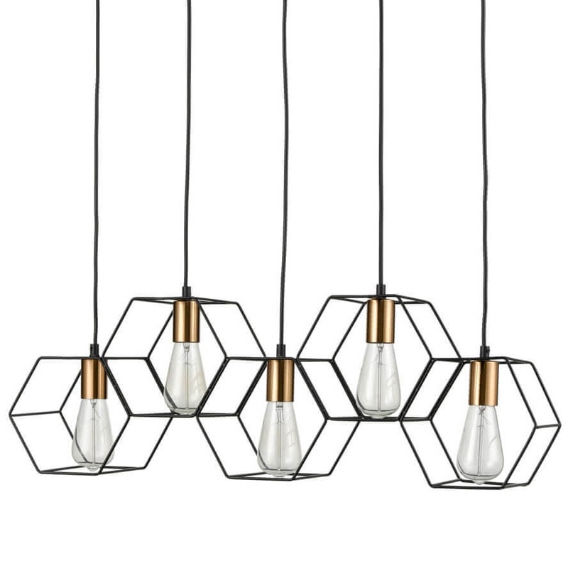 Люстра Loft Wire Cage Pendant 5 Черный Люстра Loft Wire Cage Pendant 5 Черный в Челябинске | Loft Concept
