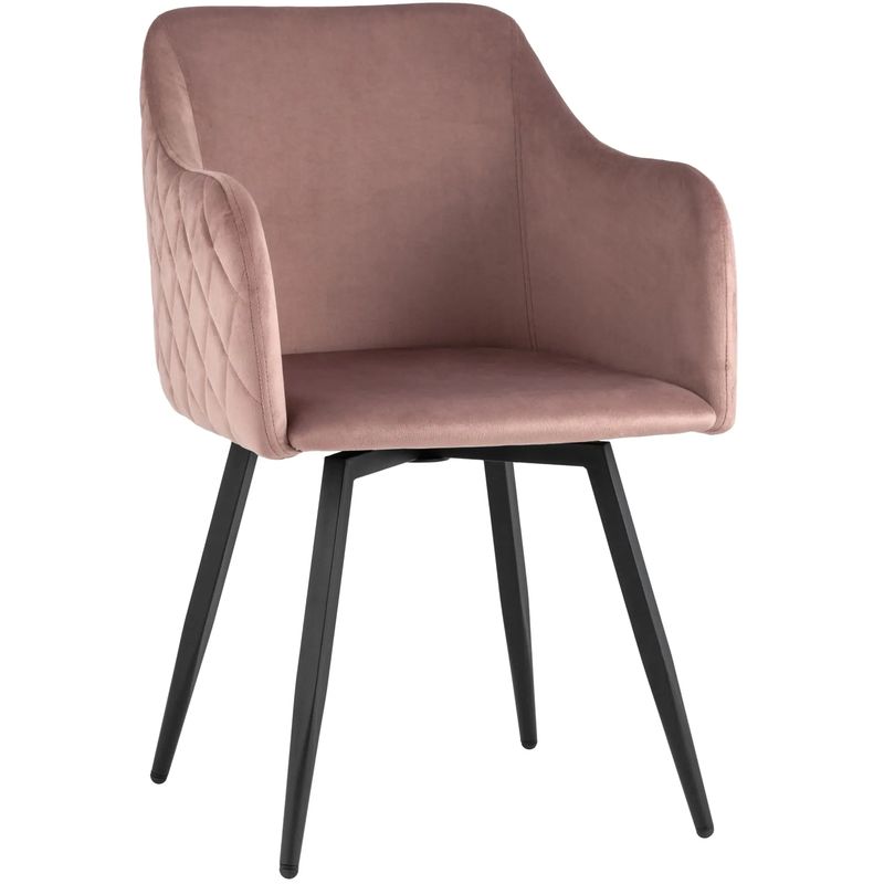 Стул Вращающийся Nika Chair Цвет Пыльная Роза Розовый пастельный Черный Стул Вращающийся Nika Chair Цвет Пыльная Роза Розовый пастельный Черный в Челябинске | Loft Concept