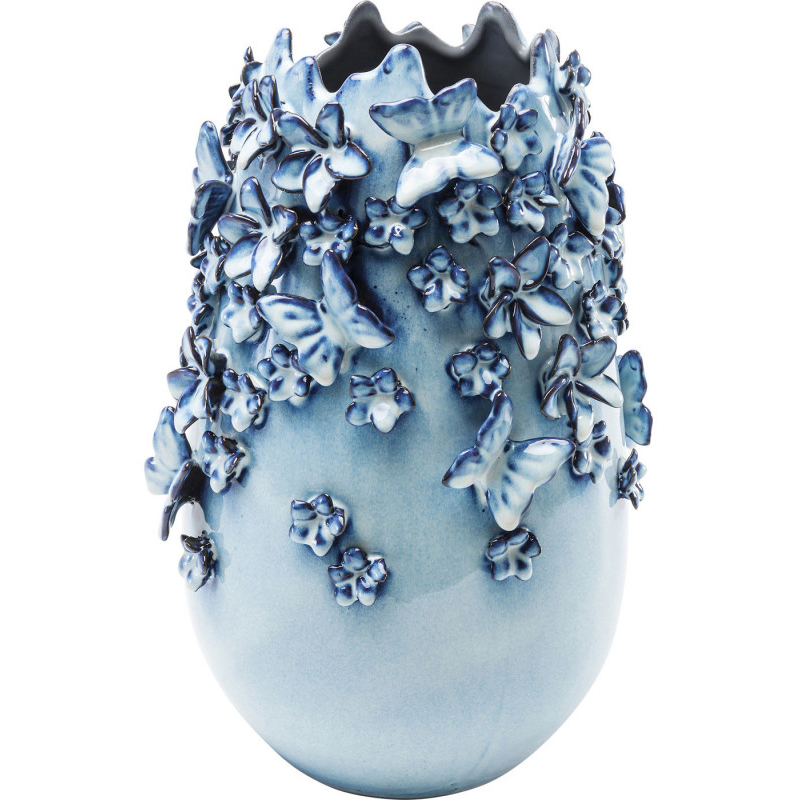 Ваза Blue & white Butterflies vase Голубой Ваза Blue & white Butterflies vase Голубой в Челябинске | Loft Concept