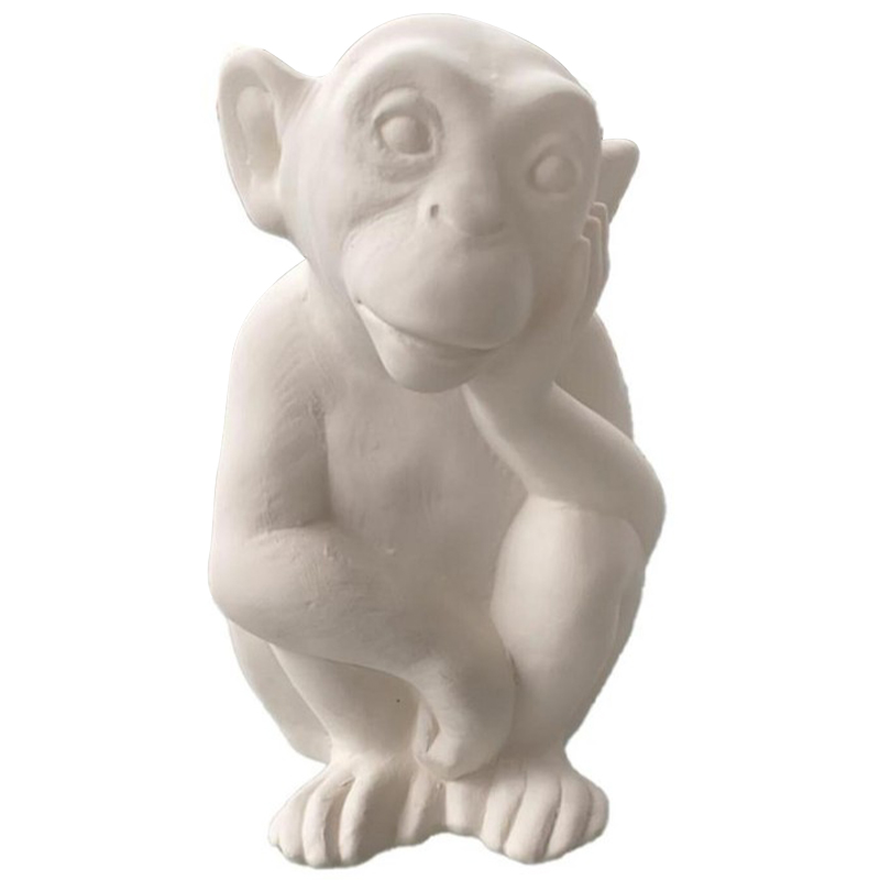 Статуэтка Abhika Monkey Bisc. Statuette Белый Статуэтка Abhika Monkey Bisc. Statuette Белый в Челябинске | Loft Concept