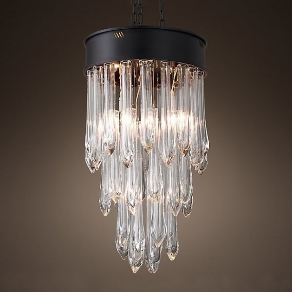 Люстра RH TEAR DROP GLASS 50 Черный Люстра RH TEAR DROP GLASS 50 Черный в Челябинске | Loft Concept