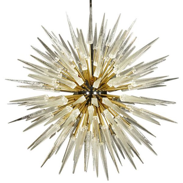 Murano Spike Sputnik Rock Chandelier Золотой Черный Прозрачное Стекло Murano Spike Sputnik Rock Chandelier Золотой Черный Прозрачное Стекло в Челябинске | Loft Concept