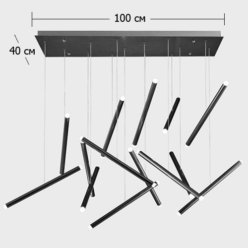 Люстра Dutti D0068 LED Chandelier Modern 14 black Люстра Dutti D0068 LED Chandelier Modern 14 black в Челябинске