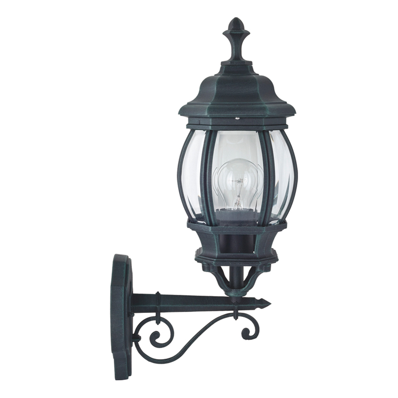 Уличный светильник Lacres Sconce Винтажный черный Прозрачное Стекло в Челябинске | Loft Concept 