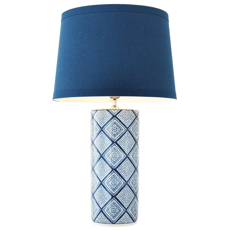 Настольная лампа Eichholtz Table Lamp Forever Белый Синий Настольная лампа Eichholtz Table Lamp Forever Белый Синий в Челябинске | Loft Concept