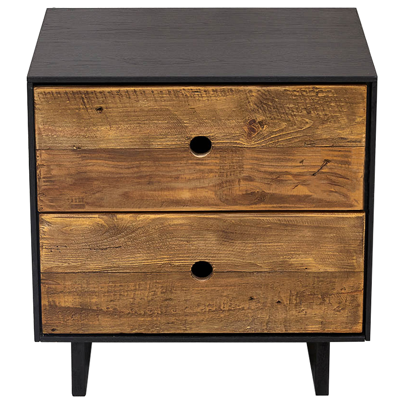 Тумбочка с 2-мя ящиками Russell Nightstand Коричневый Древесина Тумбочка с 2-мя ящиками Russell Nightstand Коричневый Древесина в Челябинске | Loft Concept
